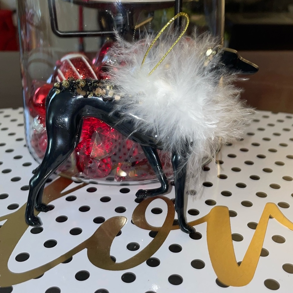 Black Greyhound Ornament!